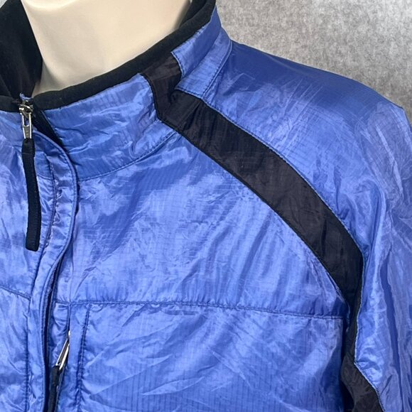 Vtg Mountain Hardwear Conduit SL Blue Full Zip Mock Neck Windbreaker Jacket 8 - Picture 3 of 13
